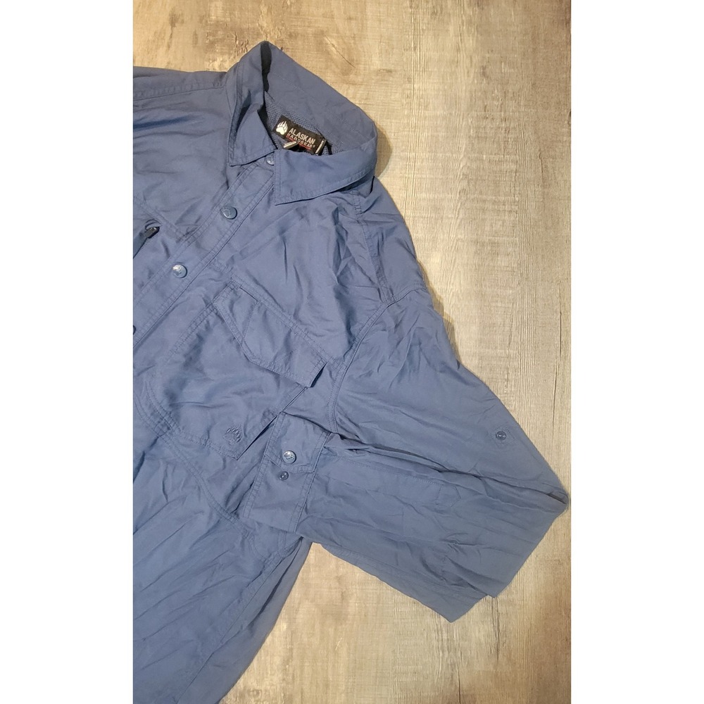 Alaskan Hardgear Duluth Trading Co Mens XL Tall Blue Long Sleeve Utility Shirt